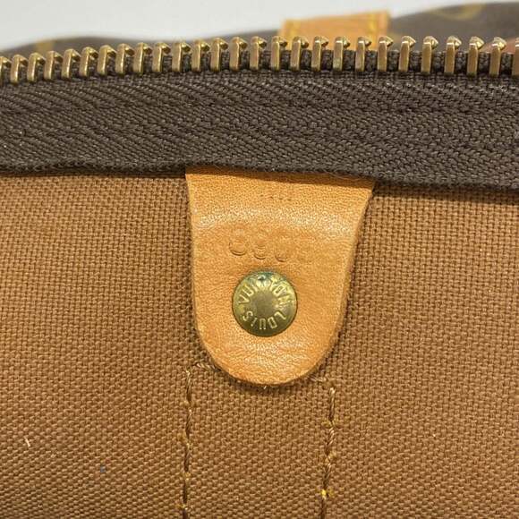 LOUIS VUITTON Authentic Brown Monogram Keepall 55 Boston Bag - Picture 10 of 13